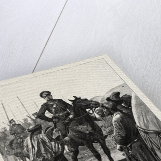 Advance of Russian Civilisation: A Sotnia of Cossacks at a Village in Chinese Tartary by Anonymous