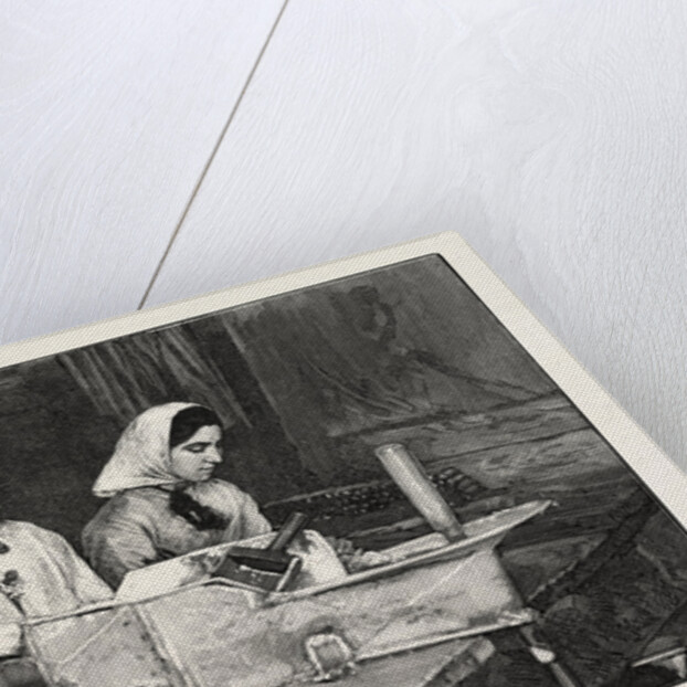 Dynamite Manufacture at Isleten, Near Fluelen, Switzerland: Filling Cartridges with Dynamite Powder by Anonymous