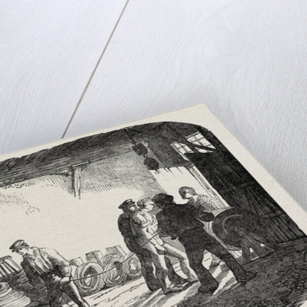 Winding the Iron Wire on the Bobbin by Anonymous