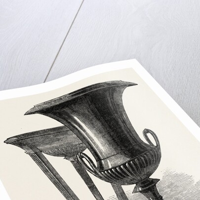 Black Marble Vase and Tripod by Anonymous