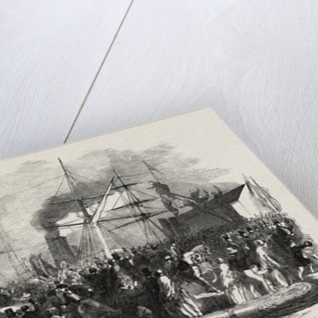 Reception of Kossuth, on Board the Madrid Steamer, at Southampton by Anonymous