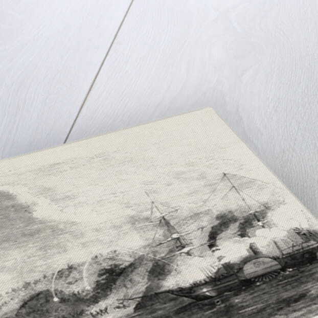 Engagement Between H.M. Steam Frigate Janus and the Riff Pirates, on the Coast of Morocco by Anonymous