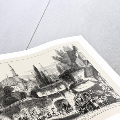 A Street in Constantinople, with the Fountain and Mosque of Sultan Achmet by Anonymous