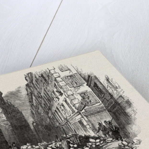 The Revolution in France: The First Barricade, Corner of the Rue Des Grandes Audriettes, Paris, 1851 by Anonymous