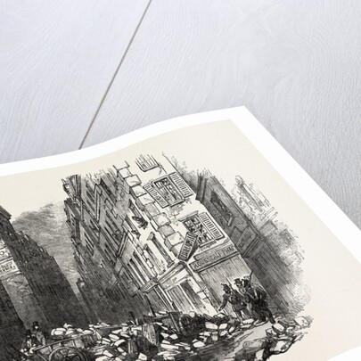 The Revolution in France: The First Barricade, Corner of the Rue Des Grandes Audriettes, Paris, 1851 by Anonymous