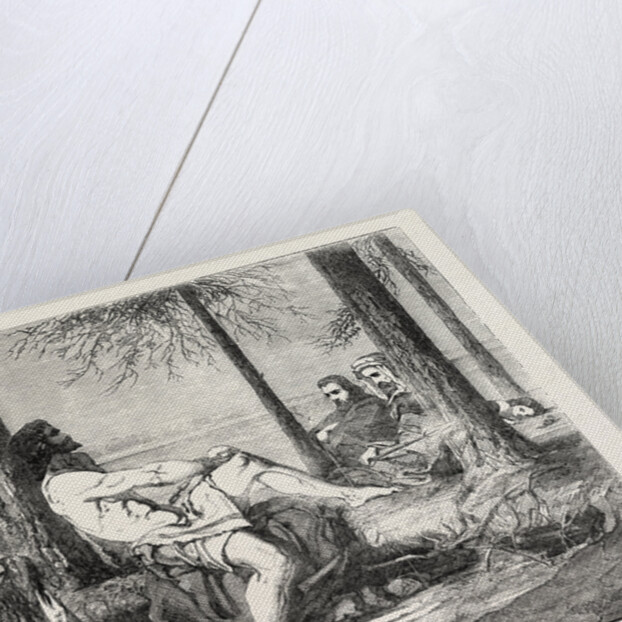 Historical Painting Delilah Asking Forgiveness of Samson. by Anonymous