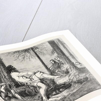 Historical Painting Delilah Asking Forgiveness of Samson. by Anonymous