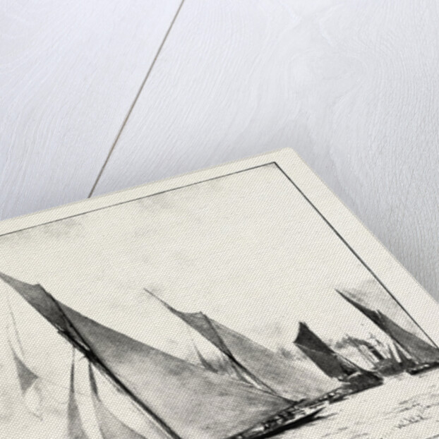 The First Race of the Royal Thames Yacht Club: The Iverna, Meteor and Maid Marian Running Home by Anonymous