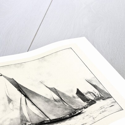 The First Race of the Royal Thames Yacht Club: The Iverna, Meteor and Maid Marian Running Home by Anonymous