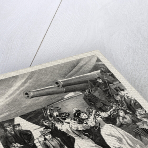 A Visit of the Channel Squadron to Cadiz: Two Spanish Ladies Dancing the Sevillana at an at Home on Board Ship, Spain by Anonymous