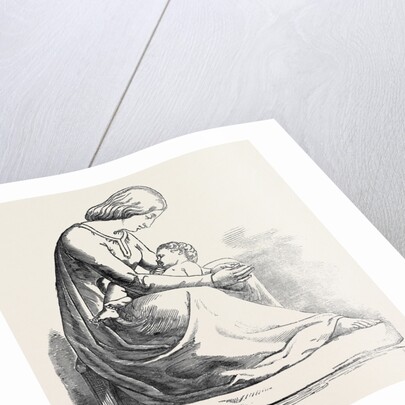 The Mother's Prayer. (Sculpture), Exhibition of the Royal Academy by Anonymous