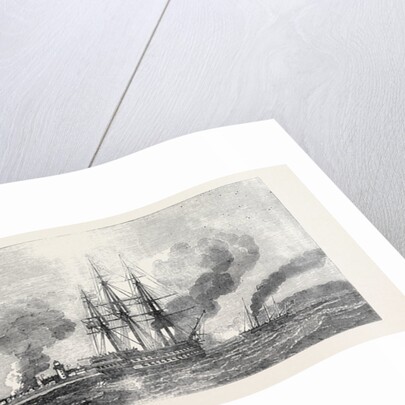 H.M.S. Exmouth and Blenheim Covering Gun Boats During an Attack on the Forts at the Mouth of the Narva by Anonymous