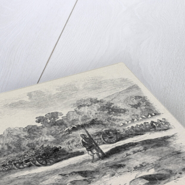 Sketches in the Crimea, Valley of Vorutzia: Turkish Batteries Commanding the Woronzow Road by Anonymous
