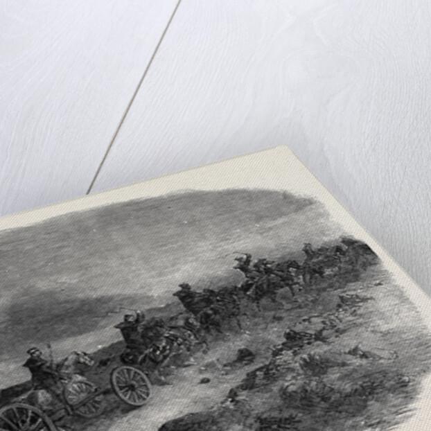 Before Sebastopol, Artillery Taking Lancaster Guns Down to the First Parallel by Night; Crimean War by Anonymous