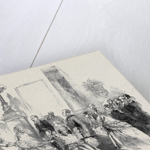 The Queen's Visit to Paris: Reception of Her Majesty at the Foot of the Grand Staircase, Palace of St. Cloud by Anonymous