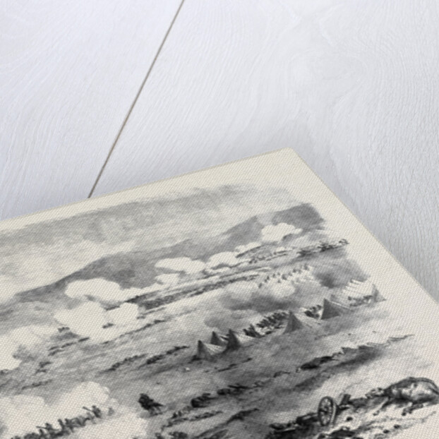 Battle on the Heights of Kars, the Fight Near Tahmasb-Tabia, Sketched by an Officer Engaged by Anonymous