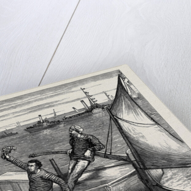 Rounding the Committee Steamer, a Sketch at a Thames Sailing Barge Match, August 1, 1874 by Anonymous
