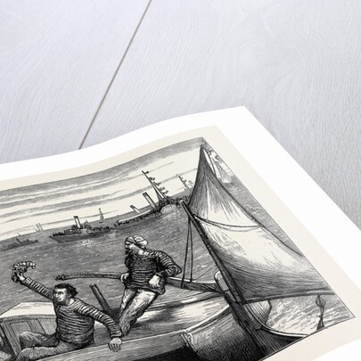 Rounding the Committee Steamer, a Sketch at a Thames Sailing Barge Match, August 1, 1874 by Anonymous