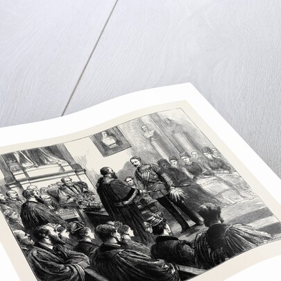 Presentation of a Sword to Sir Garnet Wolsely by the City Corporation: The Ceremony at the Guildhall, October 31, 1874 by Anonymous