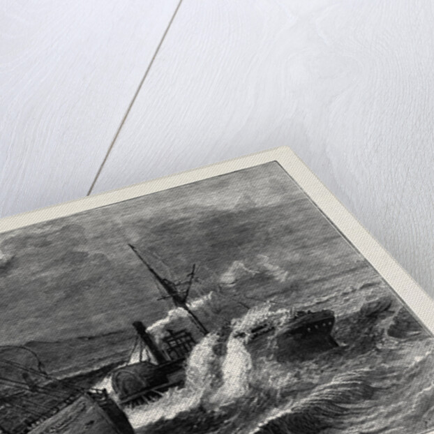 The Recent Gale, Wreck of the Steamer Chusan Off Ardrossan Harbour by Anonymous