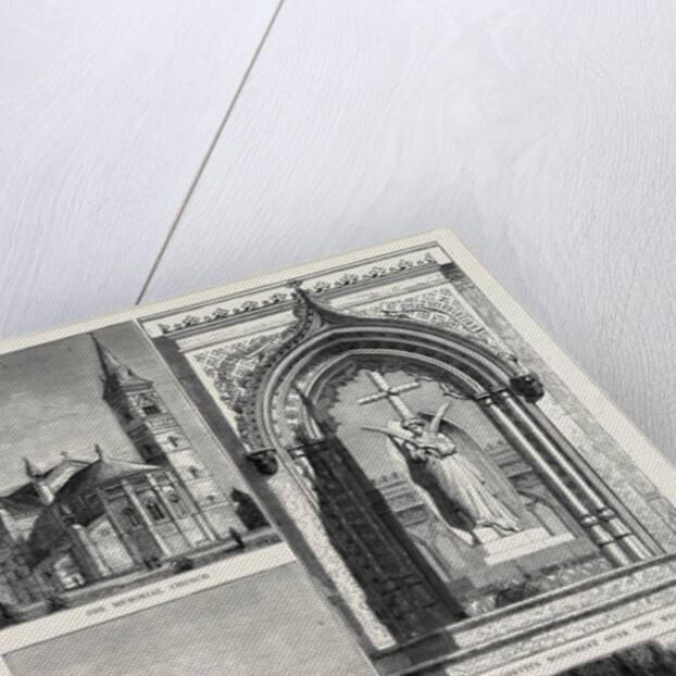 Scene of the Cawnpore Massacre of 1857, Memorial Building and Gardens, the Memorial Church, Marochetti's Monument Over the Well by Anonymous