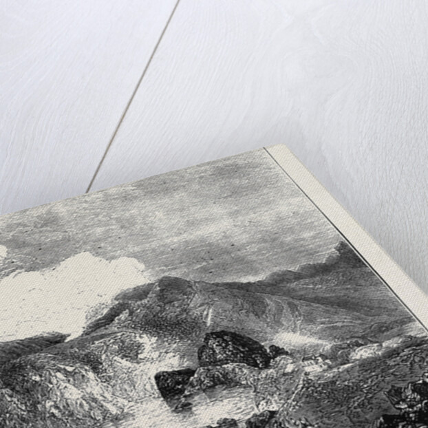 View of Great Crater, Vulcano, from the Sea, with Residence and Works by Anonymous