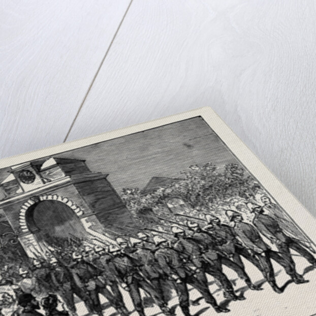 War Preparations at Portsmouth: The Marines Leaving Forton Barracks by Anonymous
