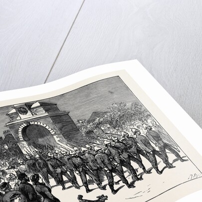 War Preparations at Portsmouth: The Marines Leaving Forton Barracks by Anonymous