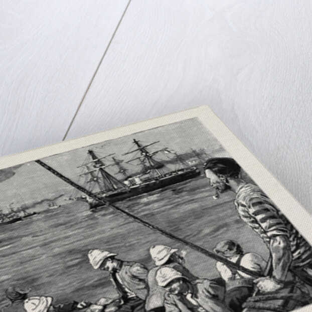 The Occupation of the Suez Canal: with the Grenadier Guards on Board the Batavia: British War Vessels and Transports Leaving Alexandria, August 19 by Anonymous