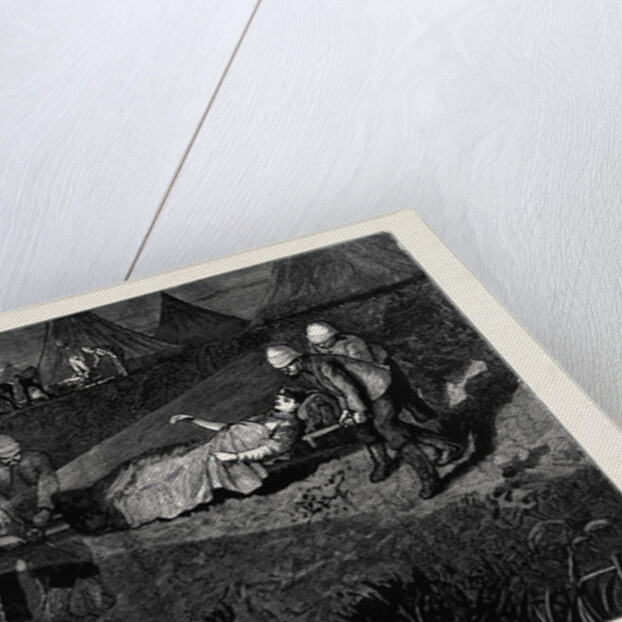 Lieutenant Purvis, Commander of the Ironclad Train, Being Taken to Hospital after the Battle of Kassassin, September 9 by Anonymous