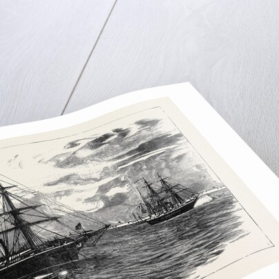 H.M.S. Iris with the Gunboats Beacon and Decoy Blockading Damietta by Anonymous