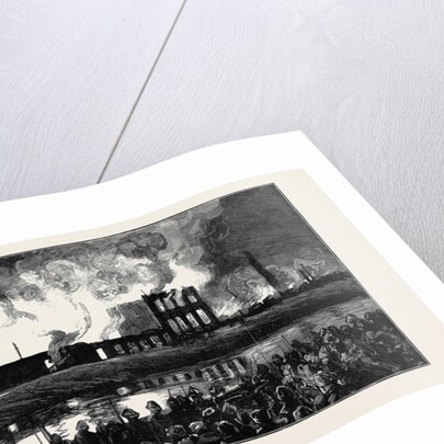 The War in Egypt, the Occupation of Cairo: The Explosion at the Cairo Railway Station, View from the Opposite Side of the Canal by Anonymous