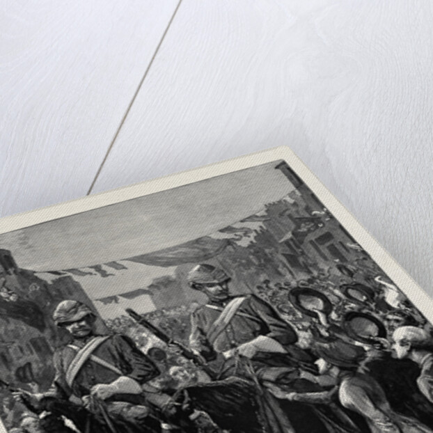 The Royal Horse Guards (Blue) on Their Way to the Albany Street Barracks by Anonymous