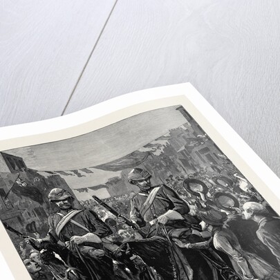 The Royal Horse Guards (Blue) on Their Way to the Albany Street Barracks by Anonymous