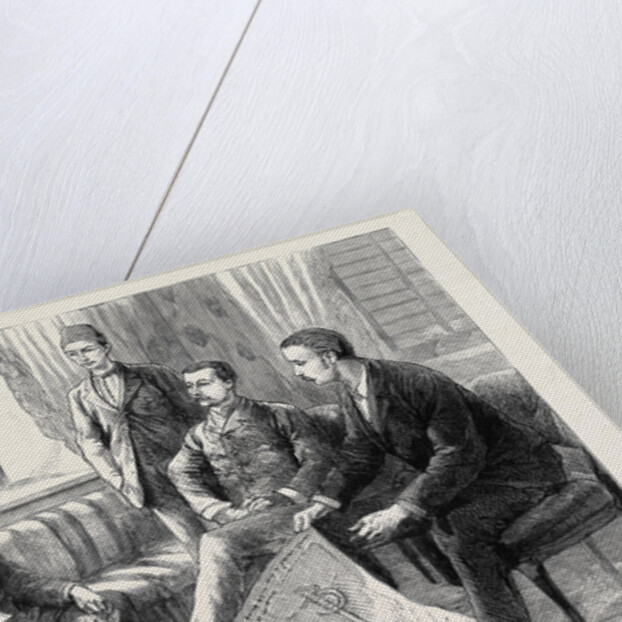 The Approaching Trial of Arabi, the Finding of the Important Papers: An Interview Between Mr. Broadley and Arabi's Son; Mr. A.M. Broadley (First from Left); Mr. Evans (Interpreter) (Fourth from Left); the Hon. Mark Napier (Fifth from Left) by Anonymous