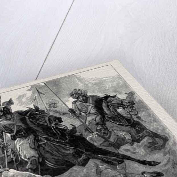 With the Indian Contingent in Egypt: Bengal Lancers Pursuing the Flying Enemy after the Battle of Tel-El-Kebir, September 13 by Anonymous