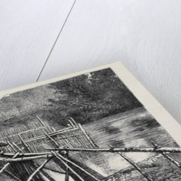 A Salmon Weir Near the Quamichan Indian Village on the Cowichan River, Vancouver Island, Canada by Anonymous