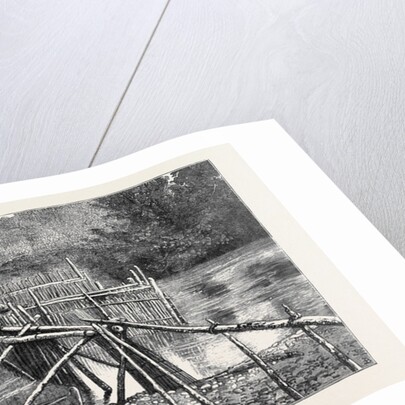 A Salmon Weir Near the Quamichan Indian Village on the Cowichan River, Vancouver Island, Canada by Anonymous