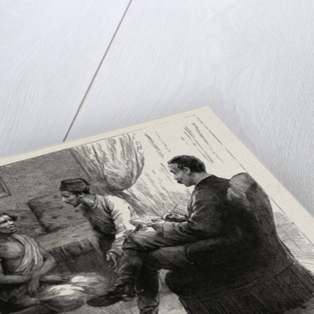 The Rebellion in the Soudan: General Sartorius Examining at Suakim a Messenger Who Had Escaped from Toka Through the Rebel Lines by Anonymous