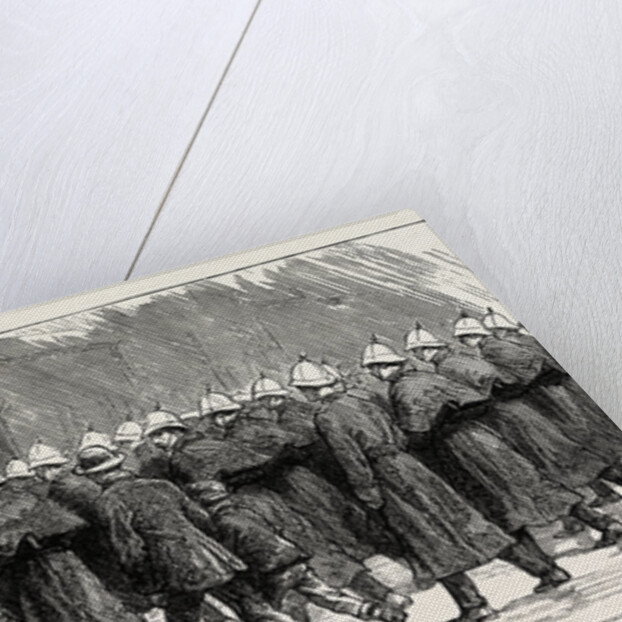 The Rebellion in the Soudan Reinforcements Leaving Portsmouth: The Royal Marine Artillery from Eastney Barracks Entering Portsmouth Dockyard by Anonymous