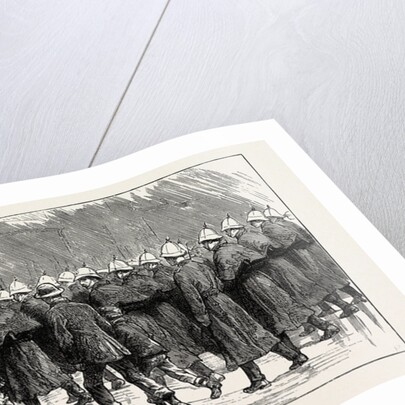 The Rebellion in the Soudan Reinforcements Leaving Portsmouth: The Royal Marine Artillery from Eastney Barracks Entering Portsmouth Dockyard by Anonymous