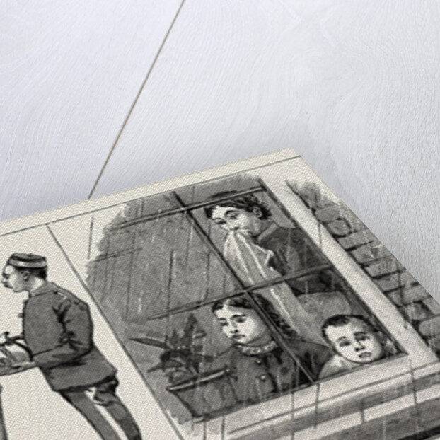 The Rebellion in the Soudan Reinforcements Leaving Portsmouth: At Eastney Barracks Marine Artillery Re-Marking Their Kits Before Leaving at the Eastney Barracks the Last Friendly Service (Centre) Papa's Gone in the Married Quarters at Eastney Barracks by Anonymous