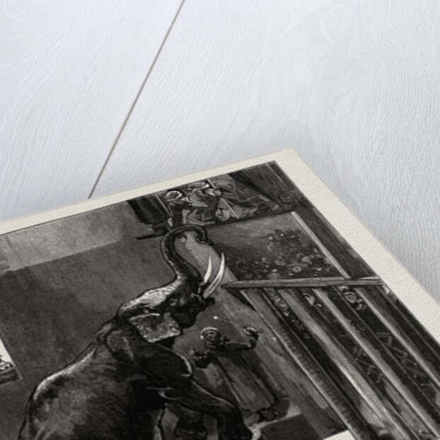 The Burmese Priests and Mr. Barnum's Elephant at the Zoological Gardens by Anonymous