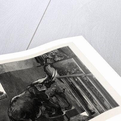 The Burmese Priests and Mr. Barnum's Elephant at the Zoological Gardens by Anonymous