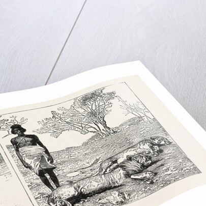 Sudan: Hippopotamus and Salee a Lion and Lioness by Anonymous