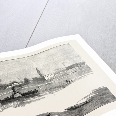 The Rebellion in the Soudan: Berber from the West Showing the Landing Place for Goods in Front of the Building of the Roman Catholic Mission of Central Africa by Anonymous