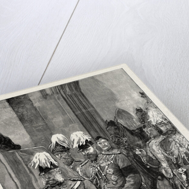 The Late Duke of Albany: Ahe Arrival at Windsor April 4 the Procession Entering Windsor Castle by Henry VIII.'s Gateway UK by Anonymous