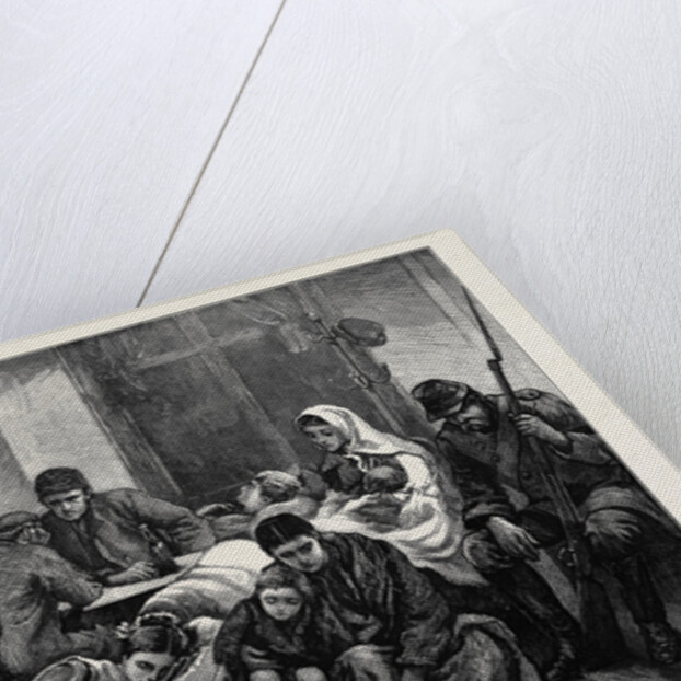 The Russo-Turkish War, Opening of the Campaign in Europe: Families Migrating from Ibraila, Waiting for the Midnight Train by Anonymous