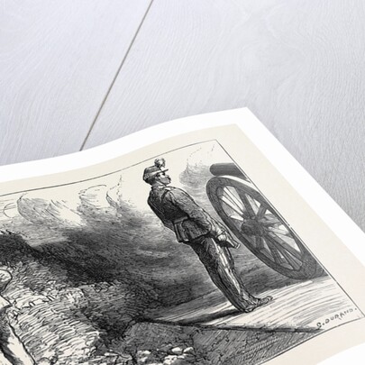 The War in the East, Prince Charles' Journey from Bucharest to Kalafat: The Correspondents' Quarters in the Carlo First Battery, Kalafat, Drawing Fire, a Return Shot by Anonymous