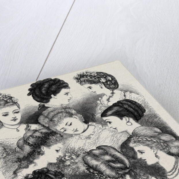The Present Fashions in Hair, 1870 by Anonymous